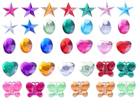 Operitacx Selbstklebende Glitzersteine - Bunte Acryl Diamanten Aufkleber FüR Diy Kunsthandwerk 400 Stück FüR Karten Kleidung Tassen Und Mehr Dekoration
