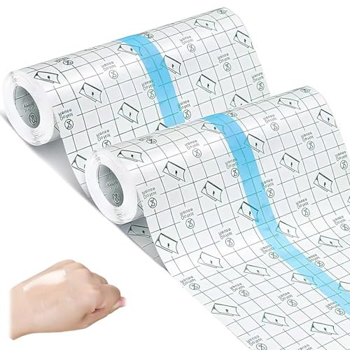 2Pcs Vendaje para Tatuajes(15cmx2m), Vendaje Transparente Impermeable, Transparente Impermeable para Tatuajes, Heridas Impermeable Cinta, Cuidado de Heridas, para Deportes NatacióN Ducha