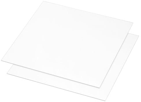 QUARKZMAN 2 Stück klare Acrylplatte 8x8x0.04 klar gegossen mit Schutzfolie für Schilder DIY Display Projekte, quadratisch transparent