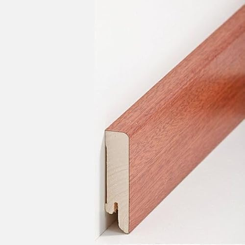 Sockelleiste Echtholzfurnier 16 x 60 x 2500 mm Echtholzfurnier Mahagoni zum Kleben, Clipsen, Schrauben & Nageln Fußleiste furniert by PROVISTON 25 Meter | 10 Stück