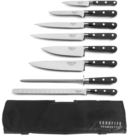 SABATIER TROMPETTE Origin - Trousse souple avec 8 couteaux de cuisine