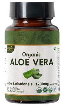 ORGANIC SPREE Aloe Vera 120 Tablets | Aloe Barbadensis (Aloe Vera) | USDA Organic Certified | Organic and Natural 120tab (1)