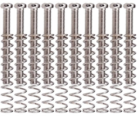 Humbucker-Tonabnehmer-Schrauben mit Federn, Tonabnehmer-Höhenschrauben, Doppelspulen-Tonabnehmer-Befestigungsschrauben und Federn, 10 Stück