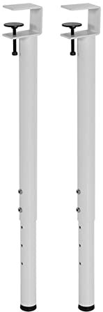 IUokLU Pieds de Table en métal réglablesPieds de Bureau de Salle à Manger en Forme de FPieds de Serrage de tablePieds de Table Basse télescopiques pour Console de，Blanc