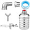 Gosknor Kit de Robinet à Flotteur d'Eau, 1/2 à 3/4'' en Acier Inoxydable de Qualité Supérieure Vanne Flotteur Contrôle Automatique du Niveau d'Eau Idéale pour Aquariums Piscines Abreuvoirs Bétail