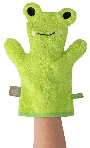 Odenwälder Waschhandschuh Flipsi – Sanfter Baby-Waschlappen aus 100 % Baumwolle, OEKO‑TEX® Standard 100 zertifiziert, vegan, hautfreundlich green