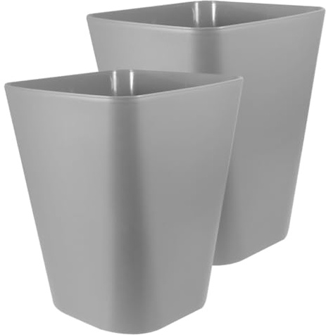 TOPPERFUN 2piezas Bote De Basura Cuadrado Papelera De Oficina Para Cocina Baño y Oficina Capacidad Grande Material Resistente Para Uso Diario