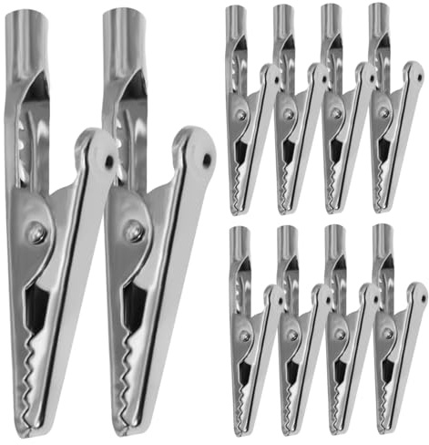 Piccole pinze a coccodrillo 10 pezzi 51 mm 10 A Morsetti di prova elettrici Morsetti coccodrillo in metallo Mini pinze elettriche