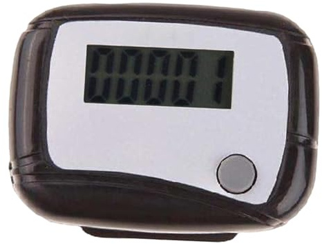 Mini podómetro para caminar – 4,8 x 3,5 x 2,2 cm ligero ABS | Rastreador digital de bolsillo, negro o blanco | Contador de pasos de fitness fácil de usar para caminar, correr, trotar, actividades