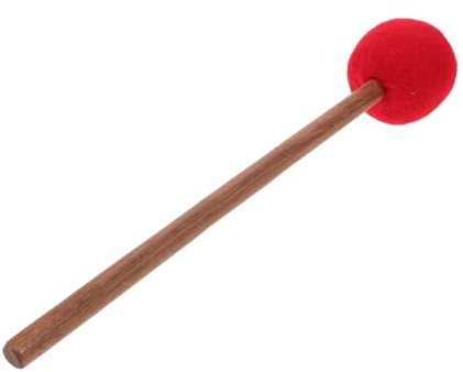STAHAD Batidor de Cuenco Tibetano de Madera Palo Afieltrado Rojo para Uso en Meditación, Terapia Sonora y Prácticas de Chakras Mango Cómodo y Resistente