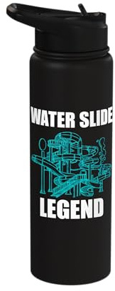 Water Slide Legend Water Slide Lover Aqua Park Swimming Stainless Steel Insulated Water Bottle
