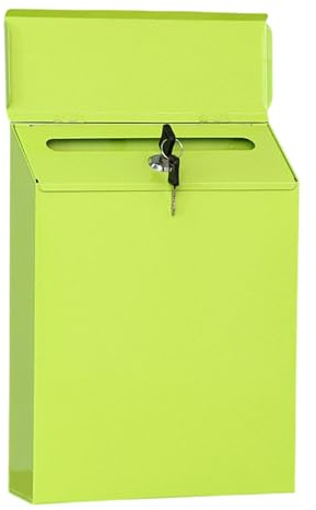 GKYQVE Buzón de hierro de estilo antiguo con decoración de metal para colgar al aire libre, apto para valla de jardín, puerta delantera, colgar al aire libre