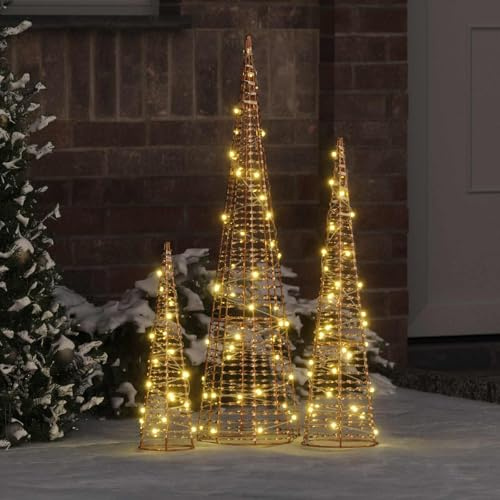 Lumanois Árbol de Navidad con 90 LED 3 pcs cálido 20 x 20 x 80 cm Pet,Casa y jardín,Decoración,Decoraciones Festivas y estacionales,Adornos Festivos,1.8kg-42019020