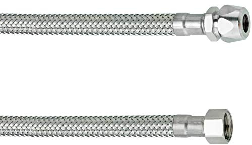 Cornat Flexibler Verbindungsschlauch – 500 mm – 3/8 Zoll IG – Ø 8 mm | Hochwertige Edelstahl-Umflechtung – Flexschlauch für Durchlauferhitzer – robuster Anschlussschlauch im Sanitärbereich