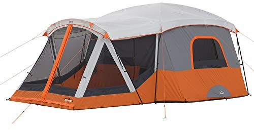 CORE 11 Person Cabin Tent with Screen Room | Large Multi Room Family Tent with Carry Bag for Outdoor Car Camping | Included Storage Pockets for Camping Accessories