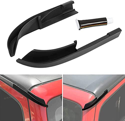 TDHLW Déflecteur de Pluie Hardtop Extensions de gouttière ABS pour Jeep Wrangler JK JKU 2011-2017, Accessoires extérieurs