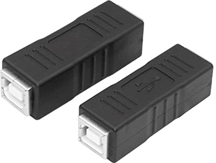 YACSEJAO USB 2.0 Type-B Printer Adapter 2 Pack USB-B Female to Female Connector Converter Adapter for Extension of Printer Cable