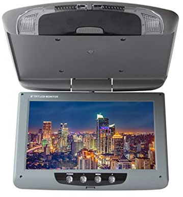 Lettore DVD portatile Monitor da tetto for auto da 9 pollici Schermo LCD digitale TFT Schermo ribaltabile Schermo multimediale for montaggio su tetto a soffitto per Auto ( Color : 9 inch Gray , Size :