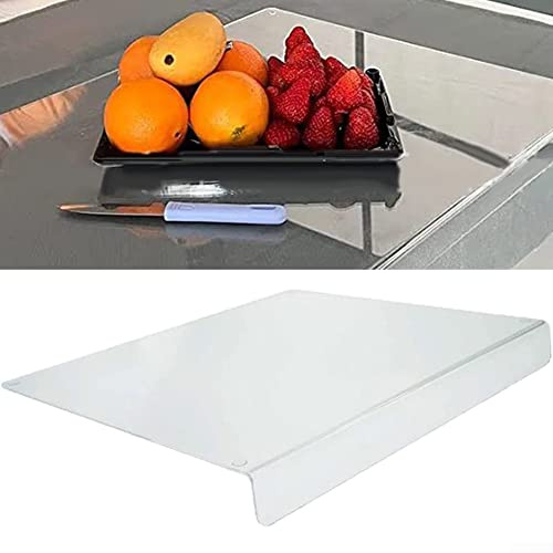 Tabla de cortar acrílica transparente para cocina con protección de encimera de labio 45 x 35 cm