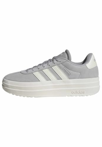 adidas Women's Vl Court Bold Sneaker, Grey/Off White/Chalk White, 7 UK