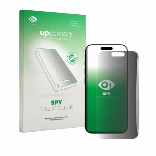 upscreen Blickschutzfolie für Apple iPhone 15 Pro | Anti-Spy Displayschutz Made in Germany Privacy Screen Protector Sichtschutz Blaulichtfilter Klare Folie