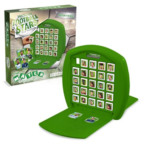 Top Trumps Match Game World Football Stars – Familien-Brettspiele für Kinder und Erwachsene, passendes Spiel und Memory-Spiel, lustige Spiele für zwei Spieler, Erinnerungen und Lernen,