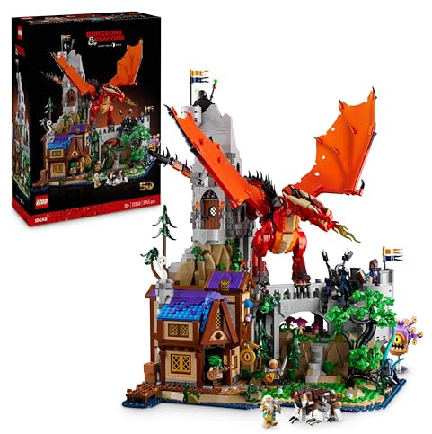 LEGO Ideas Dungeons & Dragons : l’Histoire du Dragon Rouge - Set de Construction pour Adultes Hommes et Femmes - Une Belle Idée de Cadeau D&D - Créé en Collaboration avec Wizards of the Coast 21348