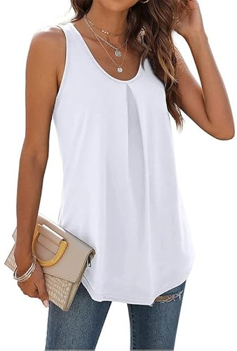 Haibang Camiseta sin Mangas Mujer Verano Camisetas Tirantes Cuello V Básica Suelto Blusas Top Elegantes Tank Tops Suave Transpirable AlgodóN Chaleco Casual Color Sólido T-Shirts Chic Moda Camisa