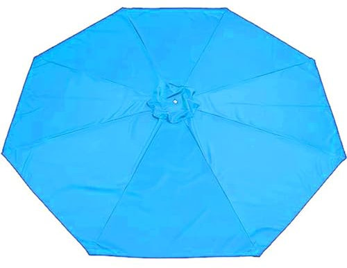 Sonnenschirm Ersatzbezug 3.0m 8 Streben, UV-Schutz Sonnenschirm Bespannung Ersatzdach für Terrassenschirm Marktschirm Ersatz Baldachin Ersatzabdeckung für Tischschirme im Freien(Color:Lake Blue,Größe: