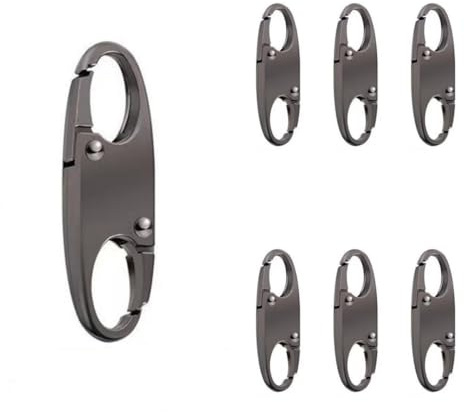 JIEYAO 7pcs Clips De Fermeture Éclair, Fermeture Éclair Antivol Pour Sac À Dos Fermeture Éclair À Double Verrouillage En Métal Amovible Universelle Pour Valise Bagages Sac À Main Voyage Camping