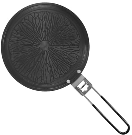 OKUMEYR Aluminium Wärmeverteilerplatte für Kochgeschirr und Steaks Antihaftbeschichtet Hitzebeständig Schwarz für Küche und Gasherd
