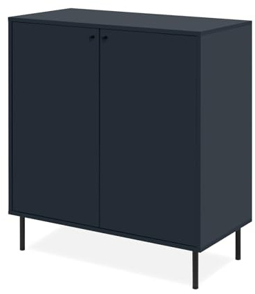 Furn.Design Kommode in blau, Anrichte für Wohnzimmer, Esszimmer und Flur, Sideboard modern, 80 x 90 cm Barina (Kommode)