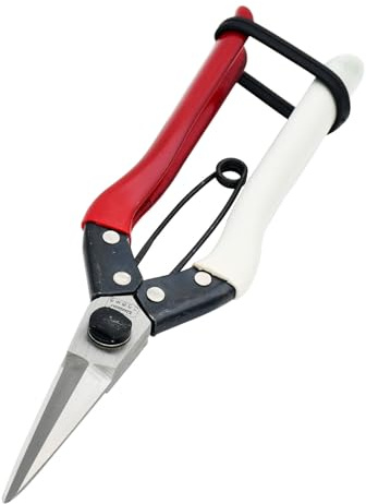 Double-Edge Garden Shears Micro-Tip Pruning Shears Extra Heavy Straight Garden Scissors Effortless Cuts Pruning Shears for Gardening Clippers for Plant Herb Flower Harvesting Fruits vegetables