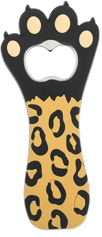 LAPYAPPE Ouvre-bouteille Portable Forme Patte de Chat Noire en Acier Inoxydable Magnétique pour Amateurs de Bière Bar Pêche