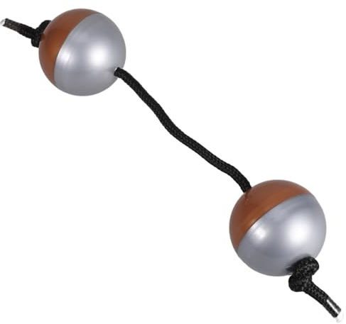 ibasenice Maraca de Percusión Manual Huevo Bicolor Plata y Marrón, Agitador de Dedos para Conciertos y Entretenimiento Musical, Juguete Rítmico Divertido para Bebés, Instrumento Portátil