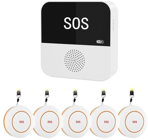 Huudngeje Tuya Smart WiFi SOS -Anrufknopf für Ältere Notfallalarmsysteme Medizin mit Pflegepersonen für Seniorenpatienten