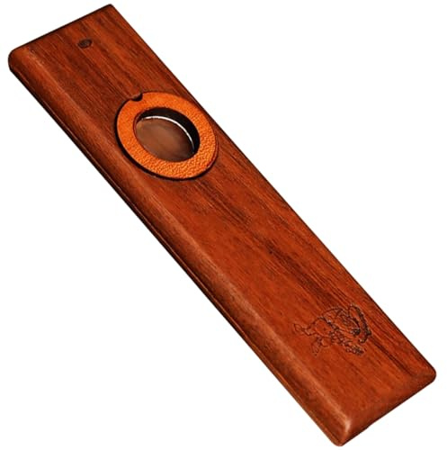 Holz Kazoo für Gitarre und Ukulele, Tragbares Musikinstrument, Braun | Leicht zu Erlernen, für Outdoor Einsatz, 1 Stück, Kompakte Form, Vintage Optik