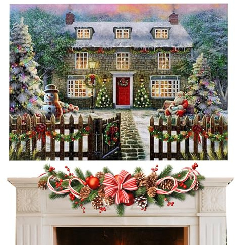 Ahuuen 1008 Teile Puzzles - Herausfordernde Weihnachts Puzzle Spiele | Knobelspiele Familienspiele Interaktives Spielzeug Für Erwachsene Jugendliche Kinder Spieleabend Geschenk