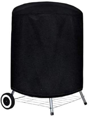 EBZFASO Copertura per Barbecue Copertura per Barbecue a ca Telo Copri Barbecue Rotondo Impermeabile Antipolvere in Tessuto Oxford 210D, Nero, Diverse Misure(71x56cm)