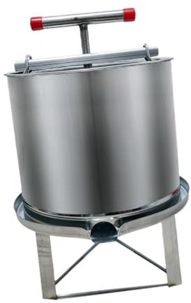 lmoikesz Prensa de miel de acero inoxidable, equipo apicultura, extractor manual portátil miel, extractor, cocina apicultura manual acero inoxidable, Plata, Regular
