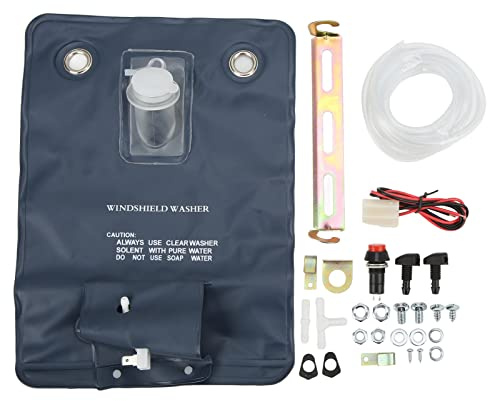 VOBOR Kit lavatrice parabrezza Facile sostituibile Comodo pratico kit borsa lavatrice Strumenti di pulizia con pompa per auto 12V
