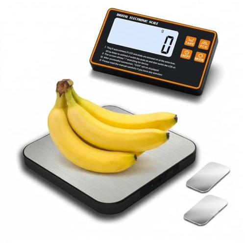 ZKSCool Bilancia da cucina digitale, 15 kg/1 g, con display rimovibile, piccolo design suddivisi, superficie in acciaio inox, con display LCD separato, per cucinare, cuocere, preparazione dei pasti e