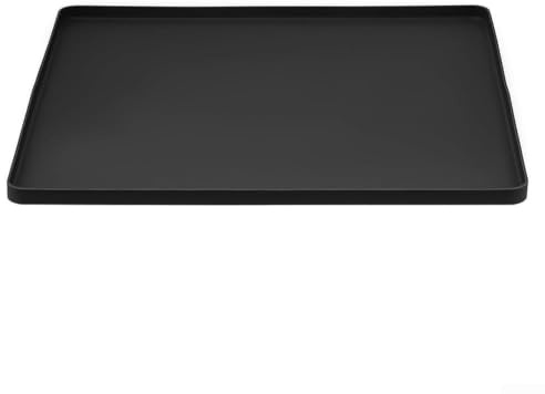 Hochwertige Silikon-Schutzunterlage, Größe 60 x 60 x 1,7 cm, für Waschmaschinen- und Trockner-Oberteile in Heimwäsche-Bereichen (schwarz)