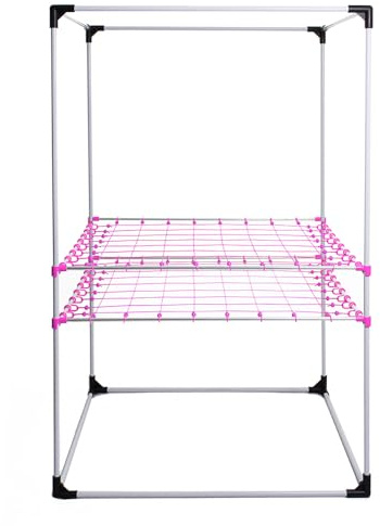 Growber Betternet SCROG-nät 8x8 Double Layer | Rosa | Ø16 mm | 120x120 cm | växtstödsnät för odlingstält