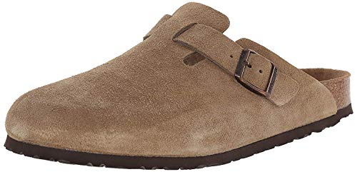 Birkenstock Women's Boston Soft Footbed Clog,Taupe Suede,38 M EU
