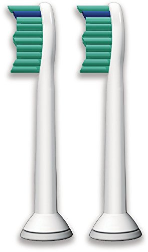 Philips Sonicare Ersatzbürsten Original ProResults HX6012/05 gelangen an schwer erreichbare Stellen & passen auf jede Sonicare Zahnbürste mit Aufsteck-System – 2er Pack, Standard, Weiß