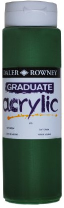 Daler Rowney Graduate - Pintura acrílica (500 ml), color verde vejiga