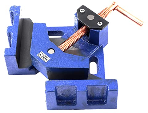 KATSU 90 Gradi Morsetti Angolari ad Angolo Retto, Morsetto per Saldatura Morsa Angolare in Ghisa Regolabile con Ganascia per Lavorazione del Legno Carpentiere 402310