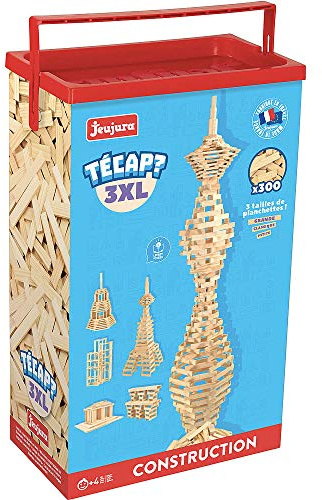 Jeujura - Tecap Plankenkiste 3XL - 300 Teile - Kinderspielzeug - Spielzeug für Spaß mit der ganzen Familie - Ab 4 Jahren - Format 3XL 3 Plankengrößen für dreimal mehr Baufreude - 8323