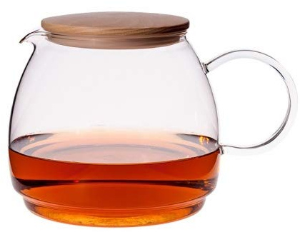 Trendglas Jena Teekrug OSLO mit Holzdeckel, 1.8 liter